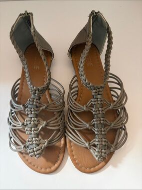 Ardene Braided Gladiator Sandals - Taupe
